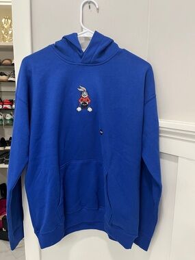 abercrombie kids Royal Blue Crewneck Hoodie with Bunny Graphic